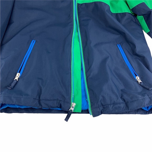 Lands End Zip Front Color Block Jacket Hooded - Picture 6 of 7